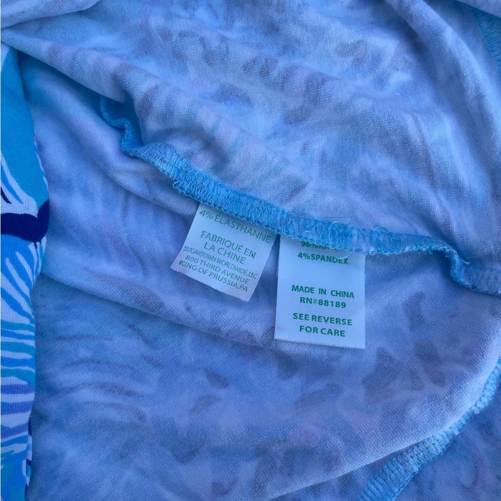 Lilly Pulitzer Rilla Wrap Romper In Bermuda Blue Fishful - Picture 9 of 9